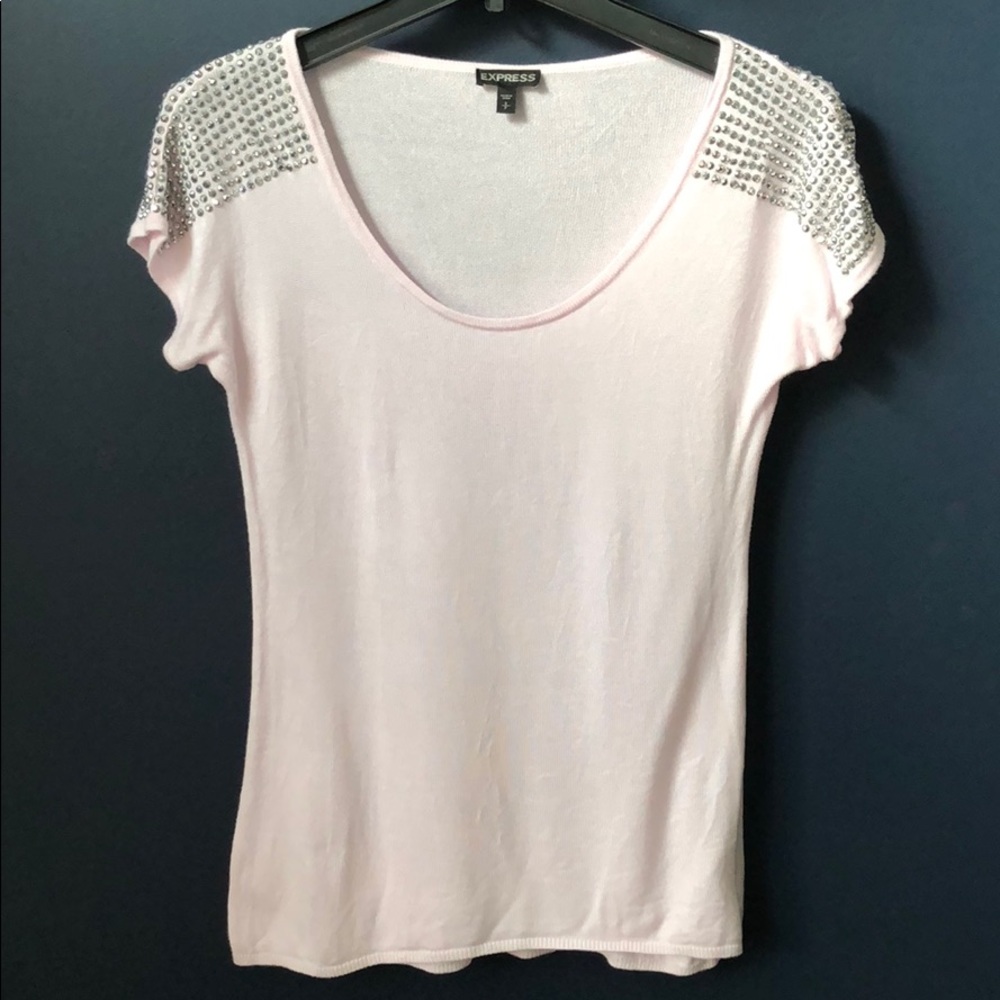 Express Pink Rhinestone Top